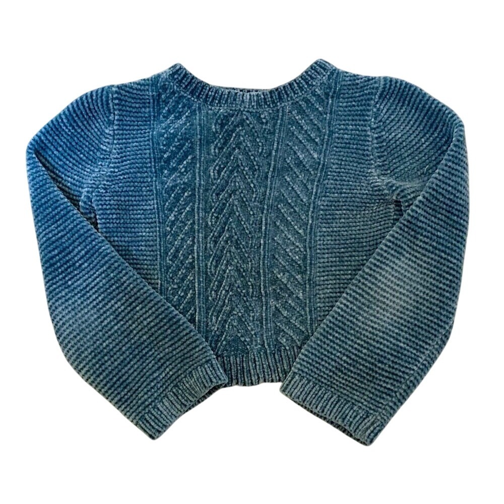 TOMMY BAHAMA Chenille‎ Cable Knit girls soft sweater Size Medium (7/8) Cozycore